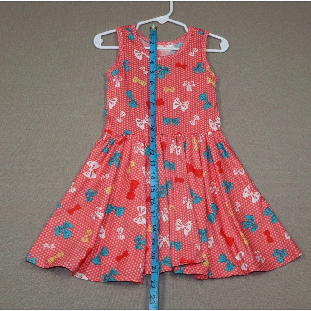 Dot Dot Smile Little Girls Tank Dress - Pink Bows and Polka‎ Dots - Size 2T